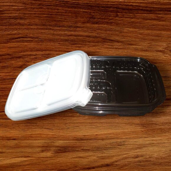 NEW!! Meal Prep Containers, Three Compartment 10Pack, Reusable - Football Dinner - Picture 4 of 6